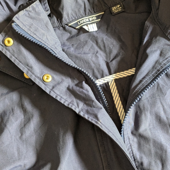 Lands' End Navy Raincoat for Women - Picture 7 of 16